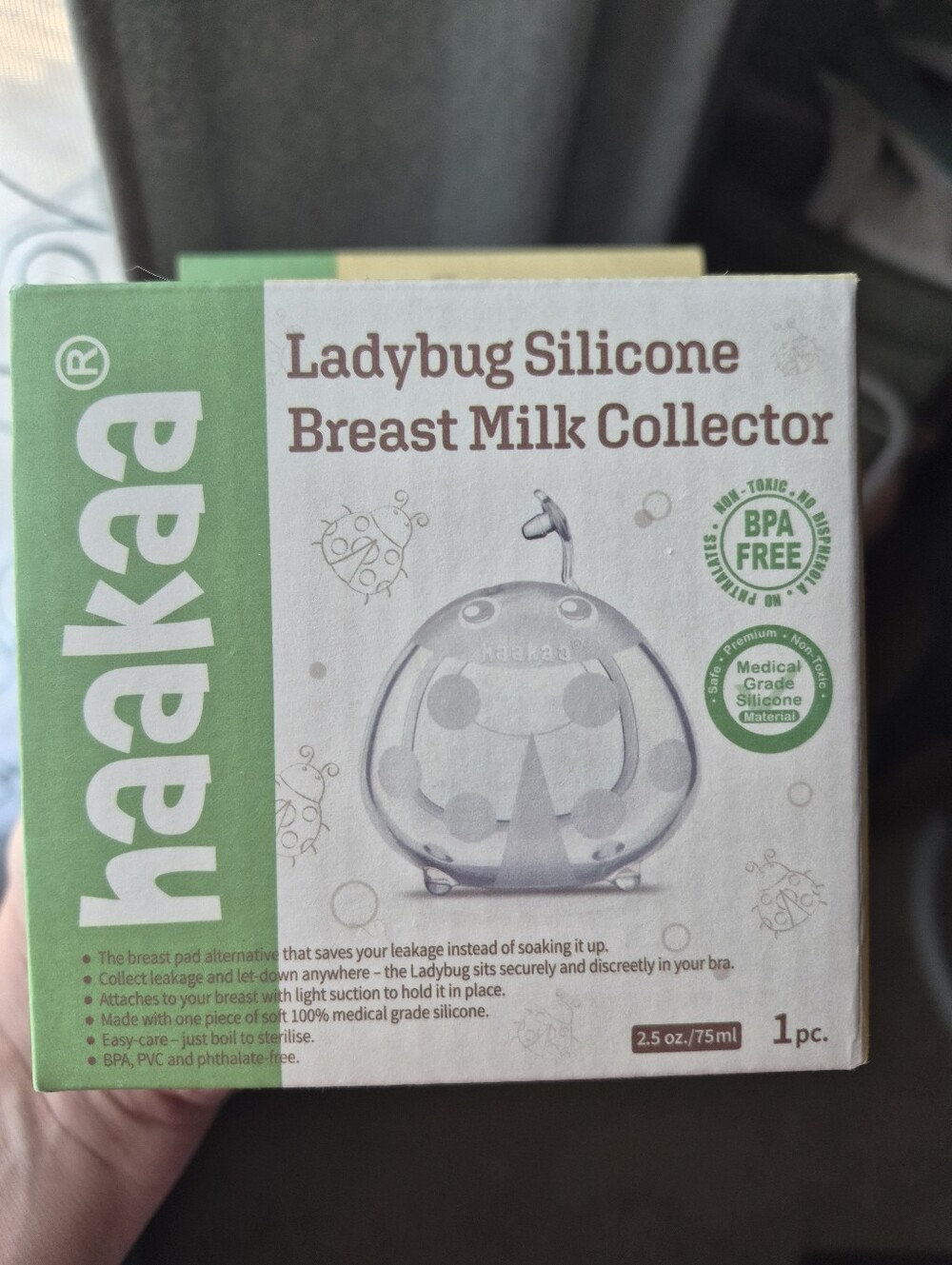 Haakaa Ladybug Silicone Breast Milk Collector   - New In Box
